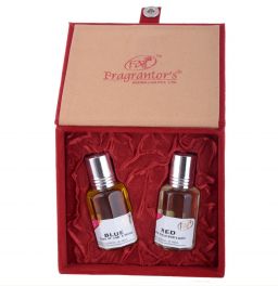 Gift Set, Red and Blue, Alcohol Free Attar, 10ml